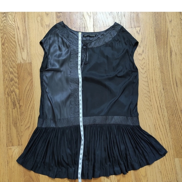 Allsaints All Saints Spitalfields Black Brown Drop Waist Top Dress US 6 - Picture 7 of 9